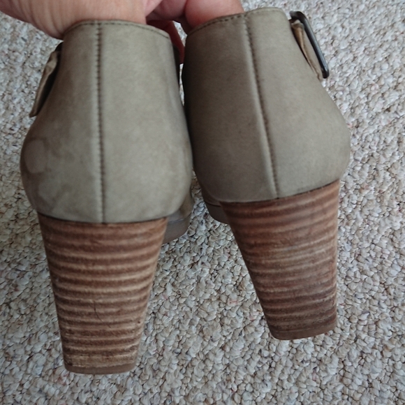 PAUL GREEN Taupe Leather Sandals Strappy Ankle Heels size 9.5 - Picture 3 of 14